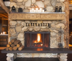 DD fireplace & logs